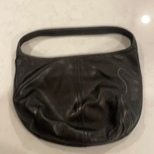 Black leather COACH purse